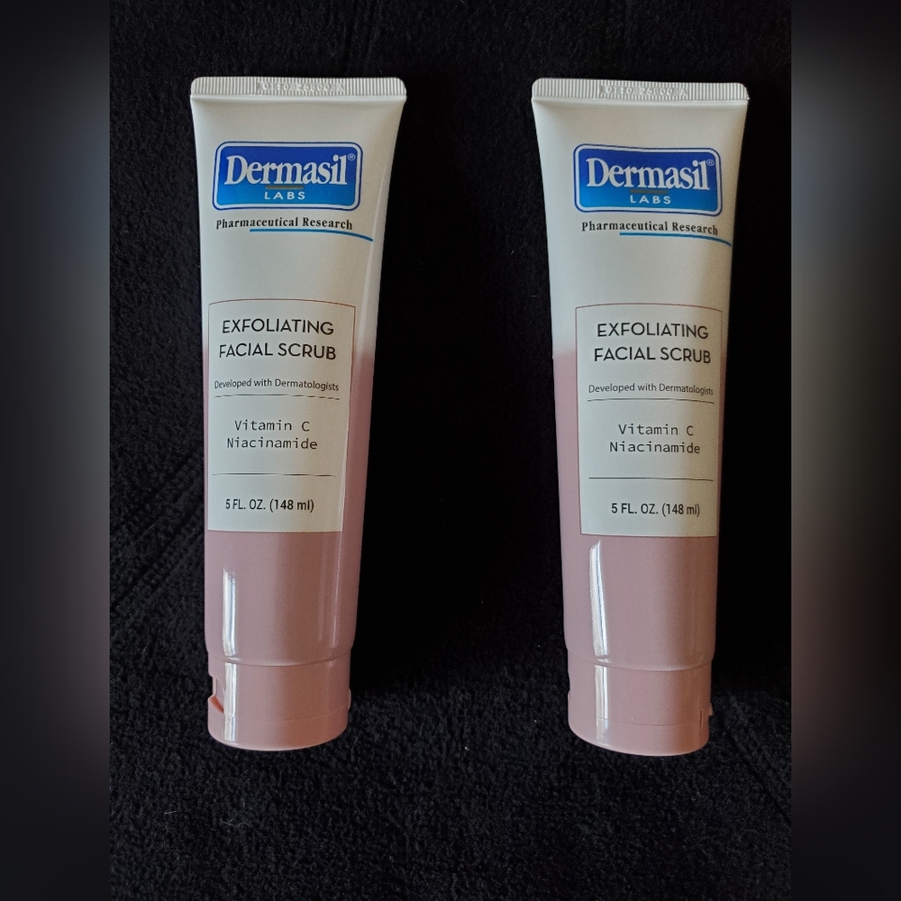 Dermasil Set Of 2 Exfoliating Facial Scrubs New
